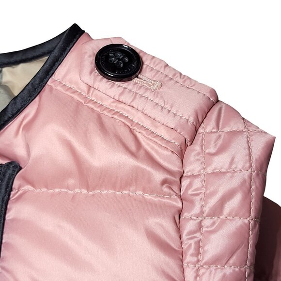 Burberry Pink Down Puffer Jacket 2Y Plaid Lined Girls Coat Toddler Designer EUC - Picture 13 of 16